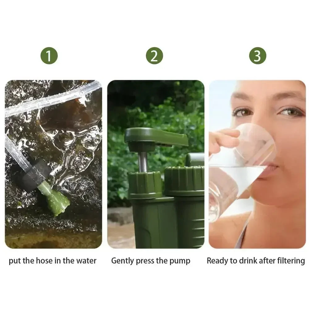 Draagbaar Waterfilter voor Noodsituaties & Outdoor