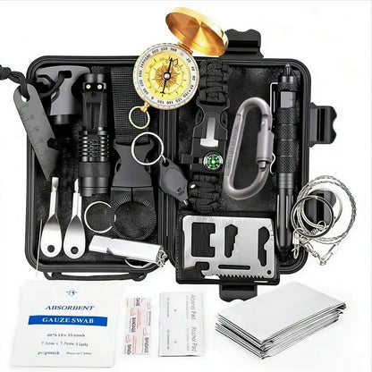 Survival Kit Outdoor – Militair Tactisch – EHBO, SOS & EDC Tools voor Kamperen en Jacht