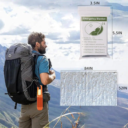 Nooddeken / Overlevingsdeken 130x210 cm – Waterdicht & Thermisch