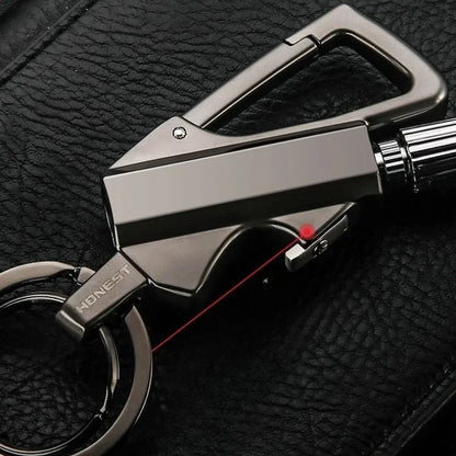 Multifunctionele Noodaansteker – RVS Sleutelhanger