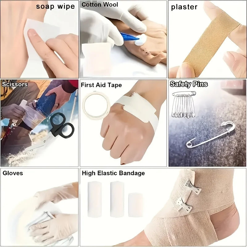 Universele EHBO-set 205 stuks – Voor Thuis en Outdoor