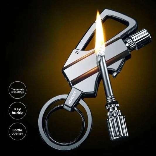 Multifunctionele Noodaansteker – RVS Sleutelhanger